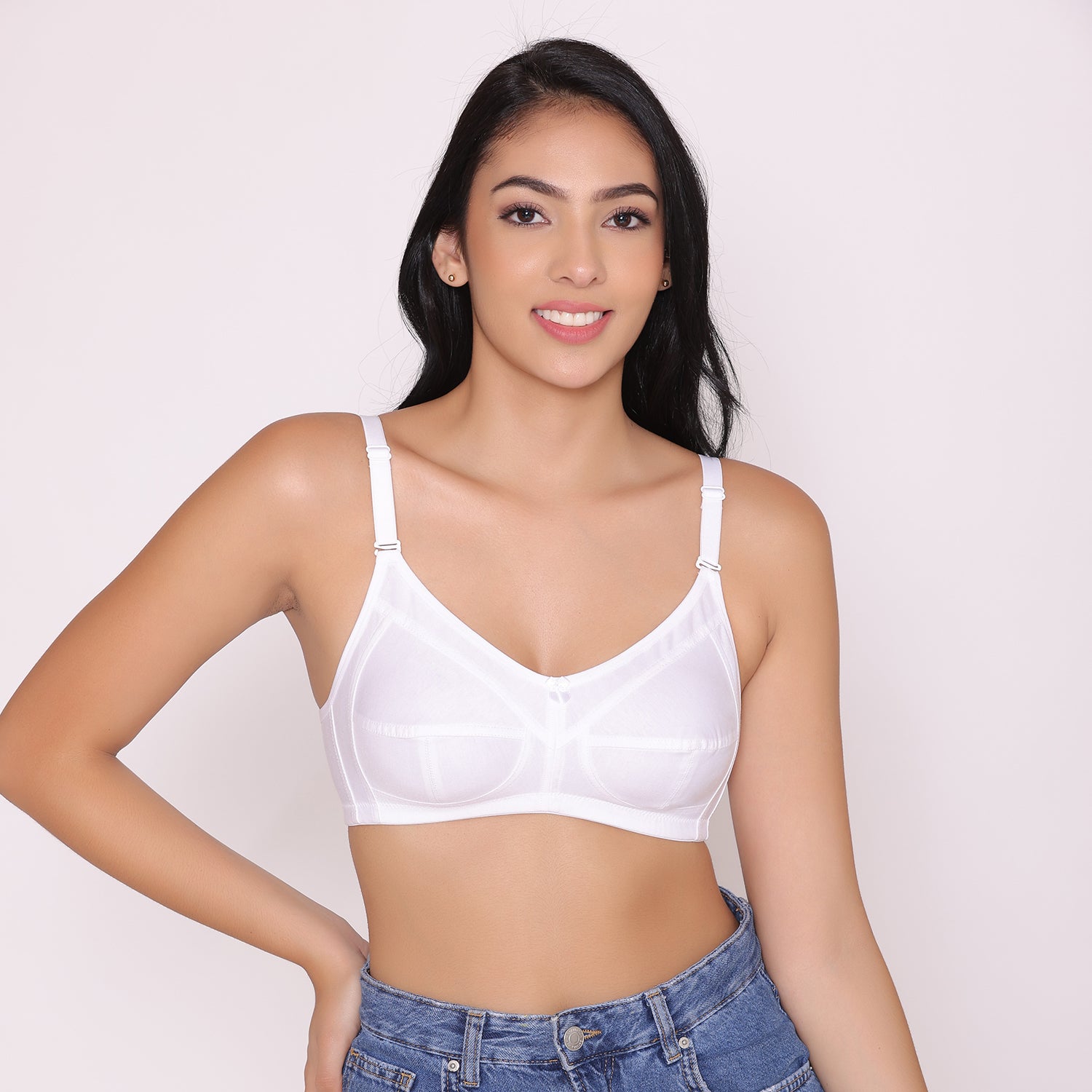 Buy FULL SUPPORT PEACH NON WIRED NON PADDED BRA for Women Online in India