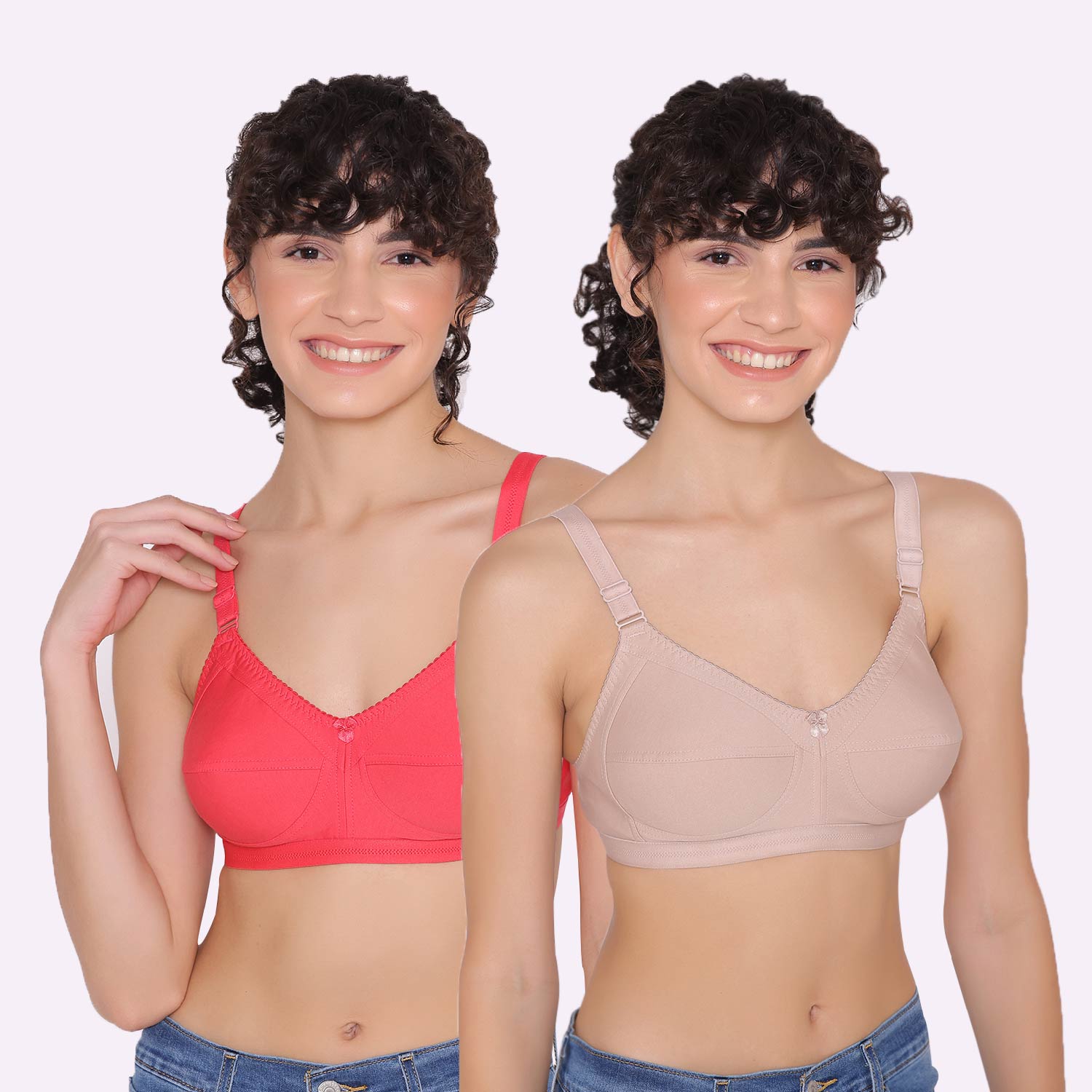 Buy INKURV Slip on Everyday Bra for Girls, Double Layered Cotton