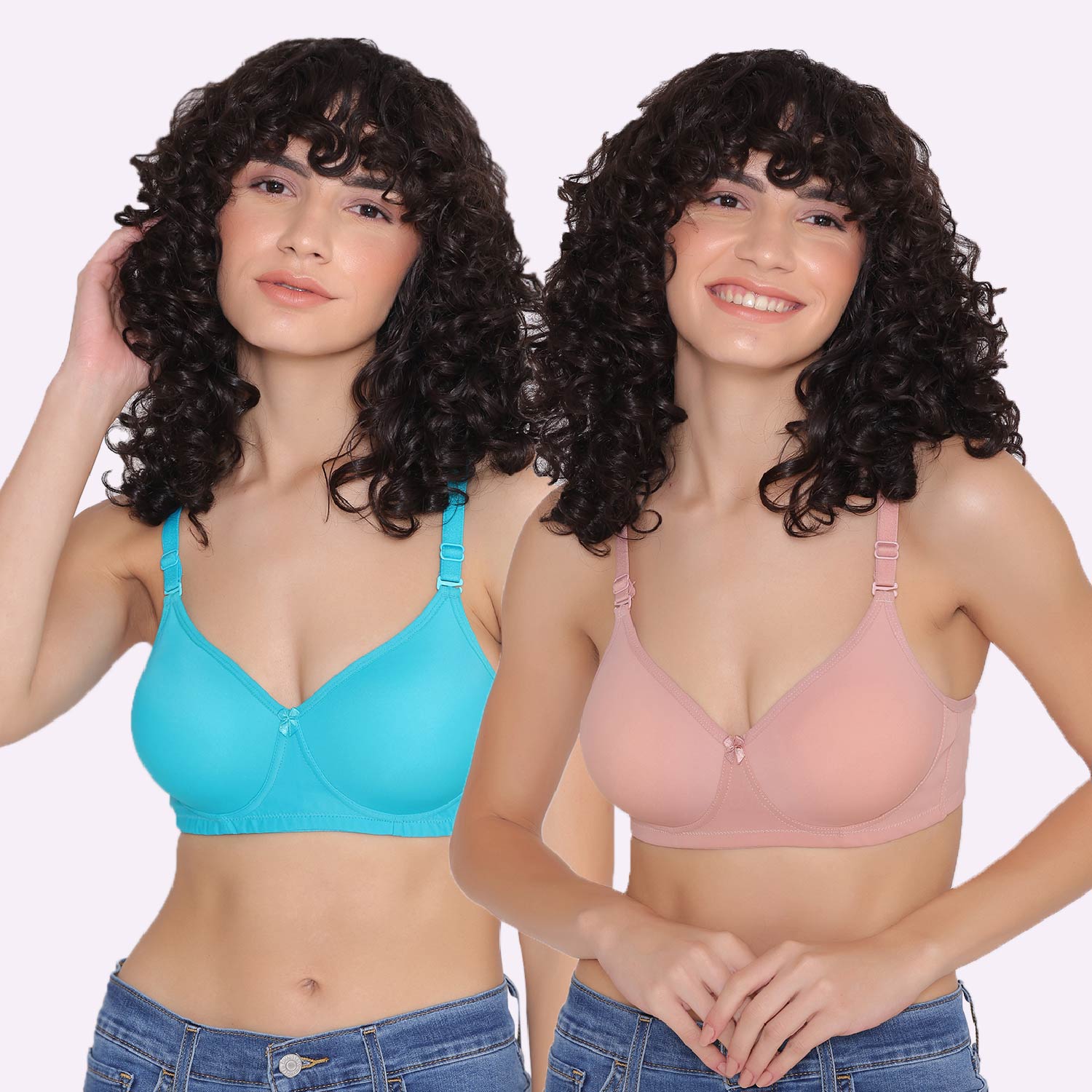 Buy INKURV Full Coverage Cotton Bra for Women for Heavy Bust Support with  Detachable Straps Single (Peach_30B) at