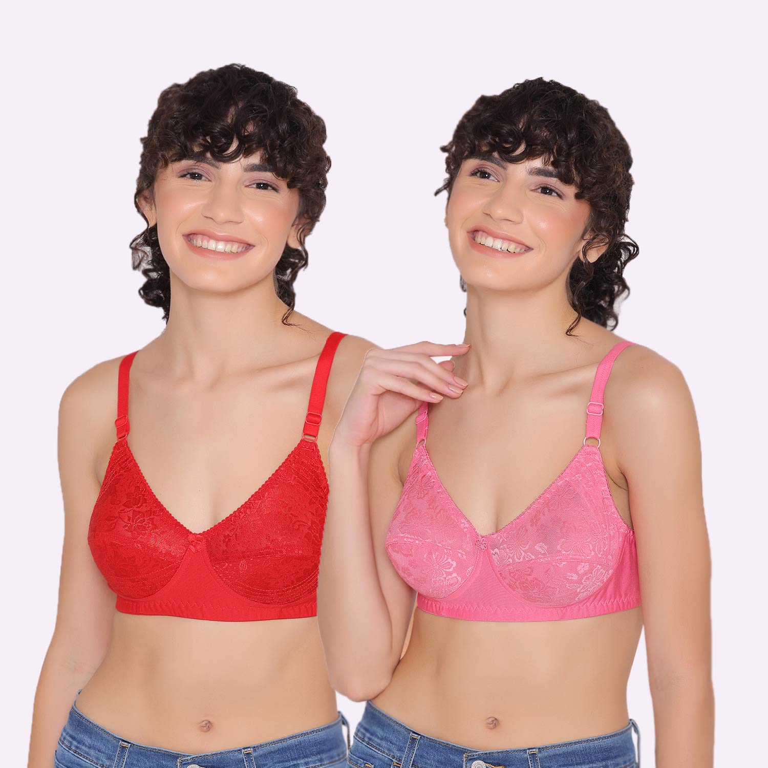 Buy Pack of 6 Non-Padded Non-Wired Bras & Panties Set Online India