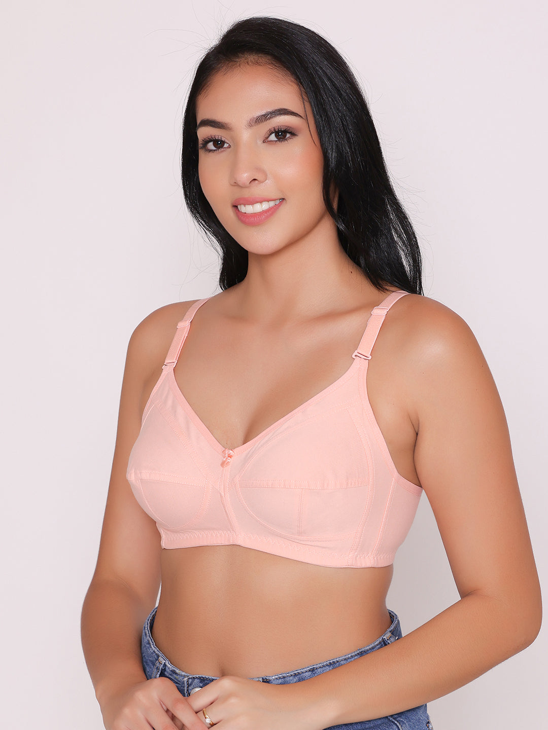 Buy Non-Padded Non-Wired Full Coverage Bra In White Online India
