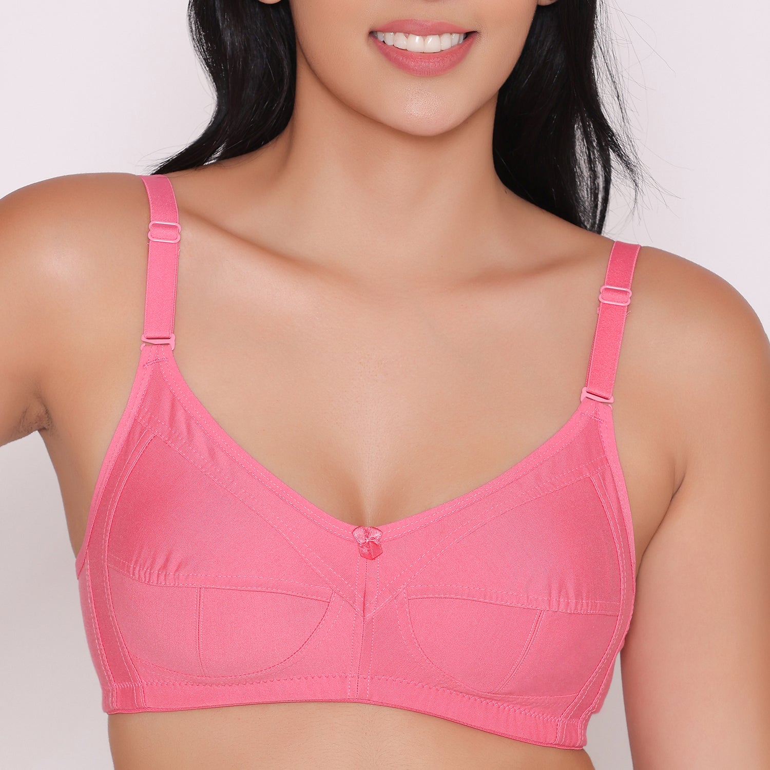 Buy INKURV Lightly Padded Full Coverage Bra for Women with Detachable  Straps-Single (Pink_30B) at