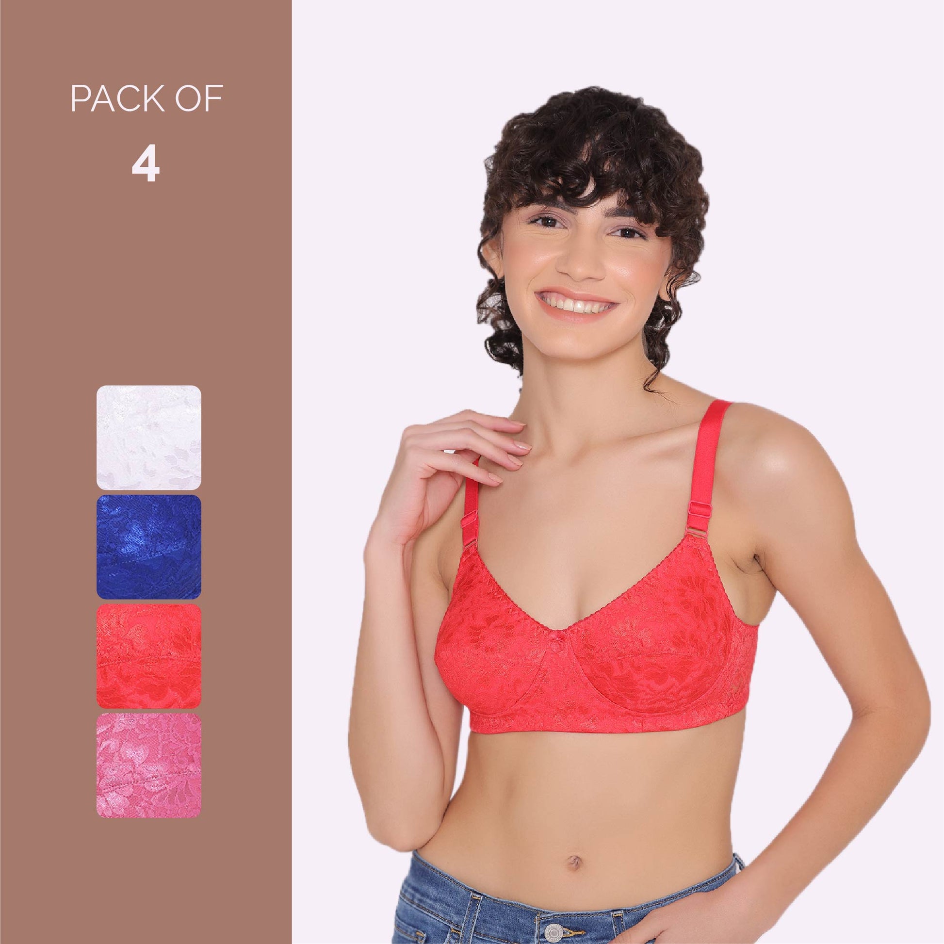 Buy INKURV Full Coverage Cotton Bra for Women Daily use Combo of