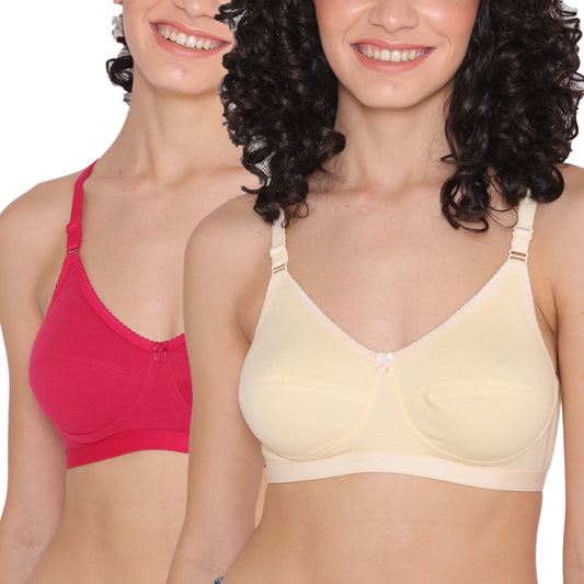 Cotton Blend Push-Up Comfortable bra for daily use, Gajri, Plain at Rs  55/piece in New Delhi