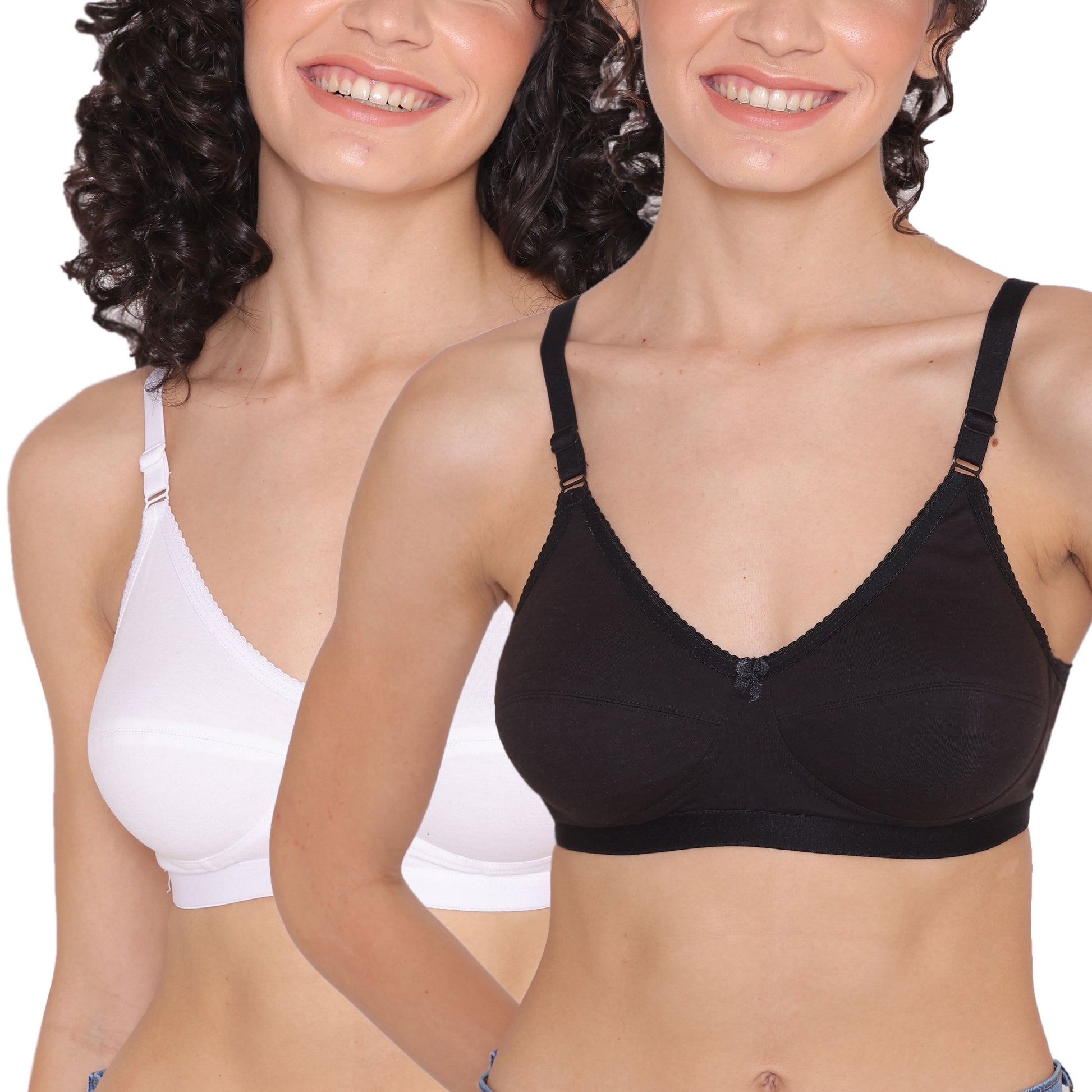 Women's Non Padded Non-Wired Regular Bra-RIO Combo of 2 INKURV | 20% Off on Our Exclusive Range of Bras and Active Wear