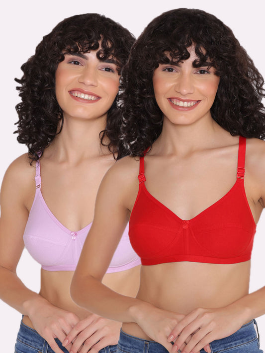 Women's Non Padded Non-Wired Regular Bra (Pack of 2)-ZOE INKURV