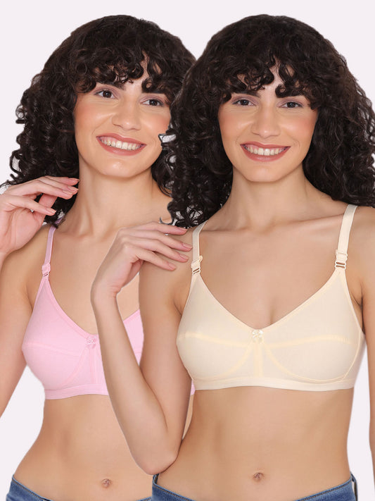 Women's Non Padded Non-Wired Regular Bra (Pack of 2)-ZOE INKURV