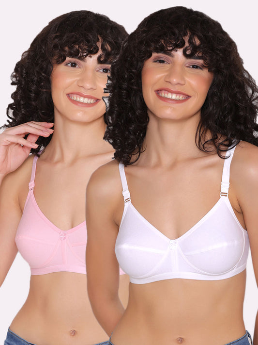 Women's Non Padded Non-Wired Regular Bra (Pack of 2)-ZOE INKURV