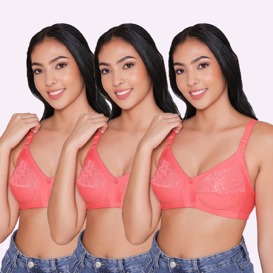 Pack Of Three Sexy Style Cotton Bras at Rs 449/set, Pure Cotton Bra in  Delhi